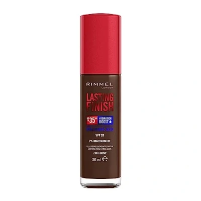 Image of Rimmel Lasting Finish 35Hr Foundation 30ml (Various Shades) 700 Ebony