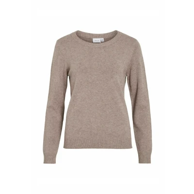 Image of Vila Women&#039;s Viril O Neck L/S Knit Top Noos, Falcon, M