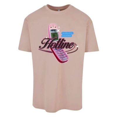 Image of Upscale by Mister Tee Unisex Hotline Oversize Print Tshirt, Size: Large, Duskrose