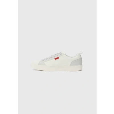 Image of HUGO Men&#039;s Morrie Tenn Napu N Tennis Trainers, Open White, 5 UK