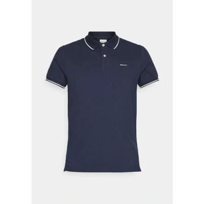 Image of GANT Tipping Polo shirt, Men&#039;s, Size: 5XL, Evening blue