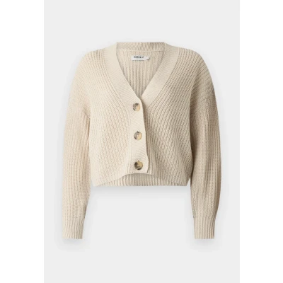 Image of ONLY Carol NICE NOOS Cardigan, Women&#039;s, Size: Large, Pumice stone