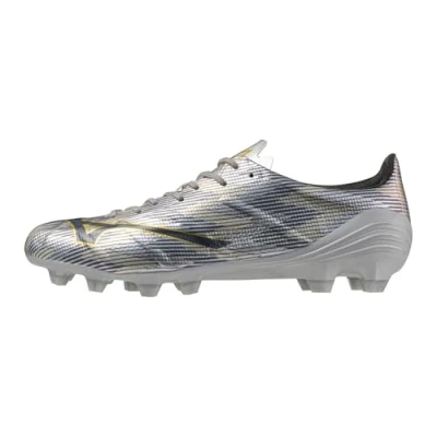 Image of Mizuno Α II PRO Moulded stud football boots, Men&#039;s, Size: 10, Galaxy silver/gold coloured Synthetics