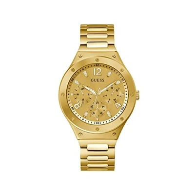 Image of Guess US Men&#039;s Gold Tone Multifunction Watch, one, Gold, GW0454G2 AMZUK