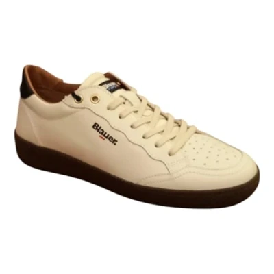 Image of Blauer Murray U25BU05 F4MURRAY01/LES Men&#039;s Leather Trainers Navy/Brown, White Black, 45 EU