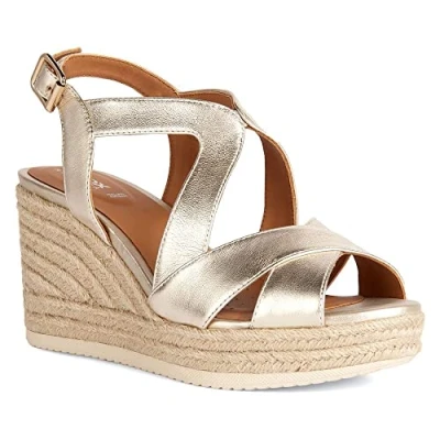 Image of Geox Ponza High heeled sandals, Women&#039;s, Size: 5.5, Light gold Leather