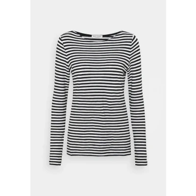 Image of Marc O&#039;Polo Long Sleeve BOAT NECK Striped sleeved top, Women&#039;s, Size: XXS, Multi/black