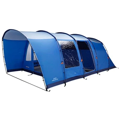 Image of Vango Farnham 500 Tunnel Tent, [Amazon Exclusive] Family Camping 5 Man Tent with Attached Sun Porch and Sewn In Groundsheet for People