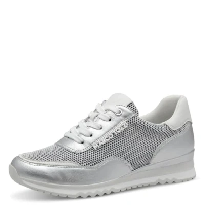 Image of MARCO TOZZI Women&#039;s Damen Sneaker 2 23731 44, White Silver, 7.5 UK