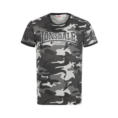 Image of Lonsdale Print Tshirt, Men&#039;s, Size: 3XL, Camo grey