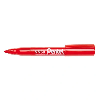 Image of Pentel 5.0 mm Bullet Tip Permanent Marker Red (Pack of 12 pens)