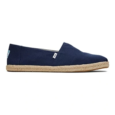Image of TOMS Alpargata Espadrilles, Men&#039;s, Size: 7, Navy Cotton