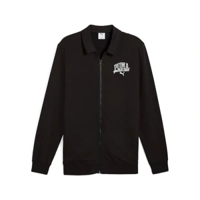 Image of Puma Class Track Jacket Zipup sweatshirt, Men&#039;s, Size: Medium, Black