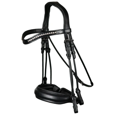 Image of Dyon double bridle and round stitched