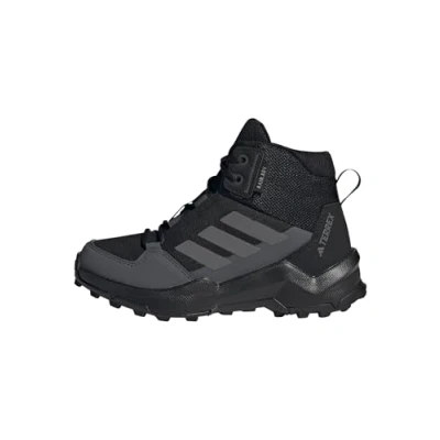 Image of Adidas Terrex AX4R MID RAIN.RDY Unisex Hiking shoes for kids, Size: 13K, Core black/grey four/grey six Textile/synthetics