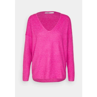Image of ONLY RICA LIFE Vneck NOOS Jumper, Women&#039;s, Size: Medium, Raspberry rose