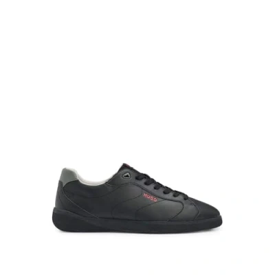 Image of HUGO Riven TENN Trainers, Men&#039;s, Size: 5, Black Imitation leather/ textile