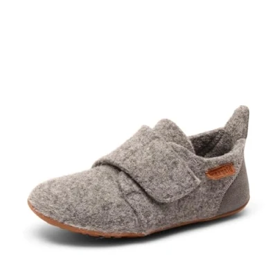 Image of Bisgaard Unisex Children&#039;s Casual Wool Slippers, gray, 13 UK Child