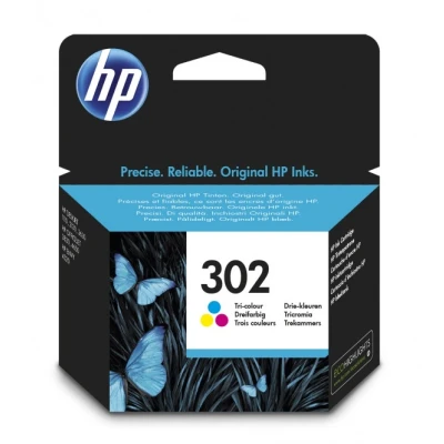 Image of HP F6U65AE 302 Original Ink Cartridge, Tri color, Single Pack