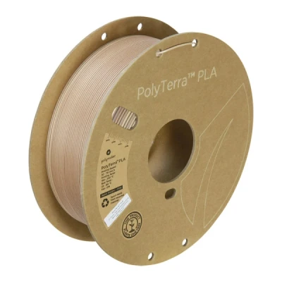 Image of Polymaker Dual Color Matte PLA Filament 1.75mm Gradient Wood, Coextrusion 1.75 3D Printer 1kg Experience a Unique Dichromatic Finish with PolyTerra (+/ 0.03mm)