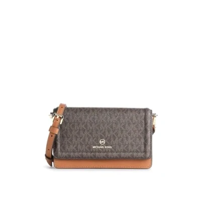 Image of Michael Kors JET SET Charm Phone Crossbody Across body bag, Women&#039;s, Size: One Size, Brown