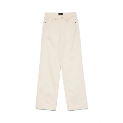 Image of VERO MODA Women&#039;s Vmtessa Hr Straight Jeans Ecru Ga Noos, Ecru, 27W / 34L