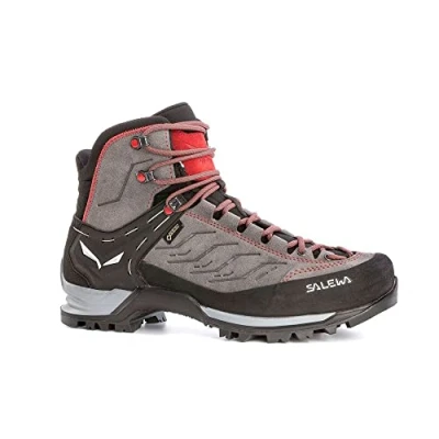 Image of Salewa MS Mountain Trainer MID GORE TEX shoes, Men&#039;s, Size: 10.5, Charcoal/papavero Leather and textile