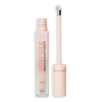 Image of Revolution Skin Silk Radiant Serum Eye Brightener Hydrates and Smooths with Hyaluronic Acid Squalane Vegan &amp; Cruelty Free Fair Cool 4 ml
