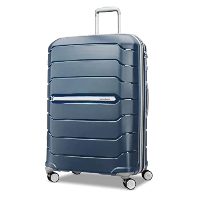 Image of Samsonite Freeform Hardside Expandable With Double Spinner Wheels, Navy, Checked Large 28 Inch, Wheels