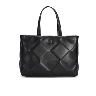 Image of Calvin Klein Relock Quilt Tote bag, Women&#039;s, Size: One Size, Ck black
