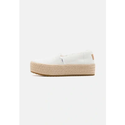 Image of TOMS Valencia Vegan Espadrilles, Women&#039;s, Size: 3.5, White Cotton