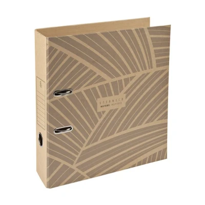 Image of Exacompta Ref 53847E Eterneco Collection Lever Arch File Suitable for A4 Documents, 70mm Spine, 75mm Rings, Water Resistant Geometric designs, Assorted Pack of 1