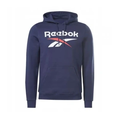 Image of Reebok LOGO HOOD Hoodie, Men&#039;s, Size: Small, Vector navy