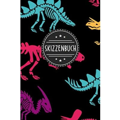 Image of Skizzenbuch: mit Inhaltsverzeichnis Skizzenblock Blanko a4 Sketchbook Dinosaurier für Mädchen &amp; Jungen zum malen. zeichnen, notieren, skizzieren, ... Lehrer, Jugendliche Künstler Geschenk