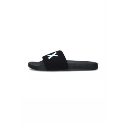 Image of Armani Exchange MARE Mules, Men&#039;s, Size: 9.5, Black Synthetics