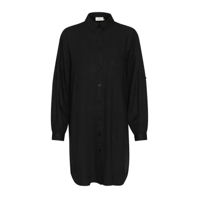 Image of Kaffe Milia Shirt dress, Women&#039;s, Size: 6, Black deep