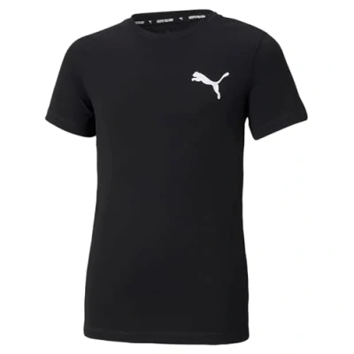 Image of Puma Active Small LOGO Unisex Print Tshirt for kids, Size: 3 4y, Black