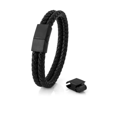 Image of Akitsune Simplicitas Bracelet, Men&#039;s, Size: 7,48&#039;&#039;, Schwarz