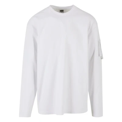 Image of Urban Classics Sleeve Pocket Long sleeved top, Men&#039;s, Size: 3XL, White