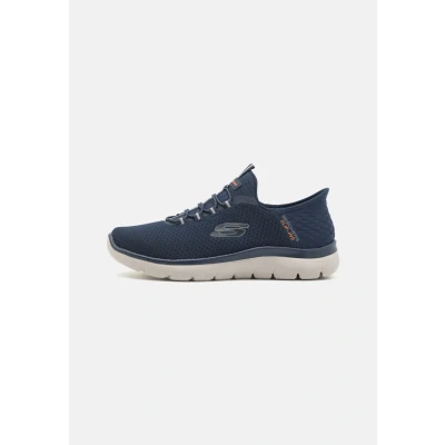 Image of Skechers Wide Fit Summits Trainers, Men&#039;s, Size: 10, Navy Polyester