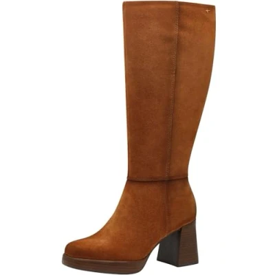 Image of Tamaris Platform boots, Women&#039;s, Size: 6.5, Cognac Suede