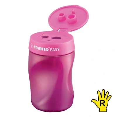 Image of Ergonomic Container Sharpener STABILO EASYsharpener 3 in 1 Right Handed Pink