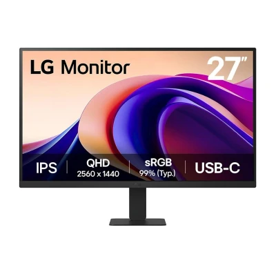 Image of LG Electronics Monitor 27U631A, 27 Inch, QHD 1440p, 100Hz, 5ms Response Time, IPS Panel, USB C, HDMI (Matt Black)