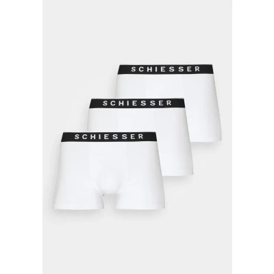 Image of Schiesser Men&#039;s Boxer Shorts, Opaque, White, S