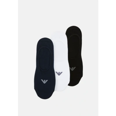 Image of Emporio Armani 3 PACK Socks, Men&#039;s, Size: S/M, White/black/marine