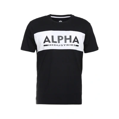 Image of Alpha Industries Print Tshirt, Men&#039;s, Size: XL, Black