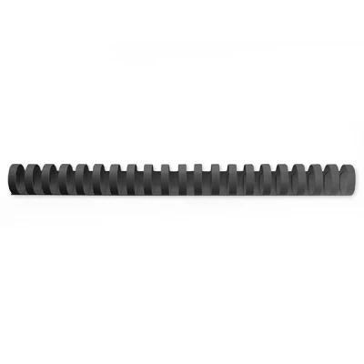 Image of GBC 4028182 CombBind Binding Combs, 25 mm, 225 Sheet Capacity, A4, 21 Ring, Black, Pack of 50