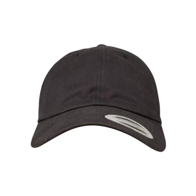Image of Flexfit Peached Cotton Twill DAD Cap, Size: One Size, Black