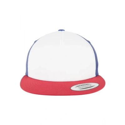 Image of Flexfit FOAM Trucker Cap, Size: One Size, Red/wht/royal