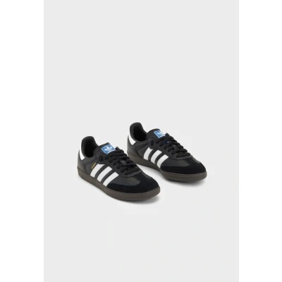 Image of adidas Originals Samba OG Trainers, Size: 3, Cblack/ftwwht/gum5 Leather/synthetics